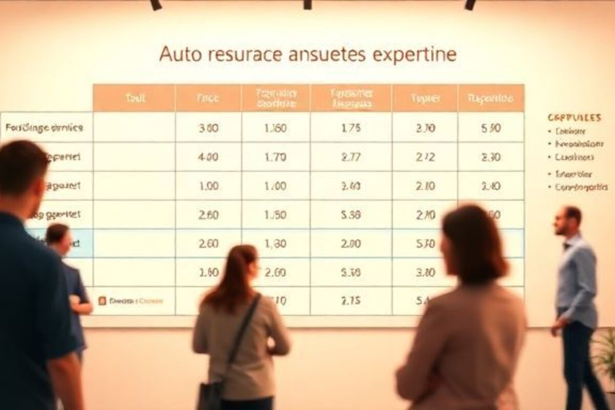 Tableau comparatif des meilleures assurances pour auto entrepreneur